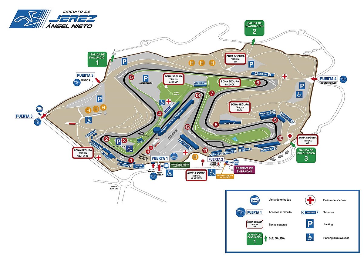 Plan du circuit de Jerez