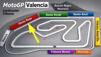 Tribune ROUGE <br />MotoGP Valence<br /> Circuit Ricardo Tormo