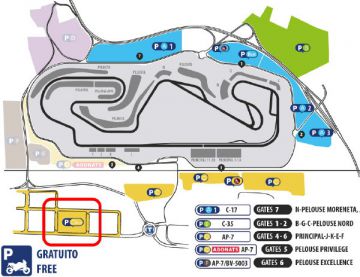 Stationnement autocars circuit Montmelo <br/> Bus-Parking C motogp Barcelone