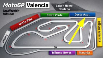 Tribune BLEUE <br />MotoGP Valence<br /> Circuit Ricardo Tormo