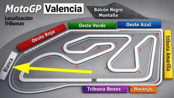 Tribune BLANCHE <br />MotoGP Valence<br /> Circuit Ricardo Tormo