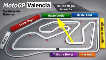 Tribune VERTE <br />MotoGP Valence<br /> Circuit Ricardo Tormo