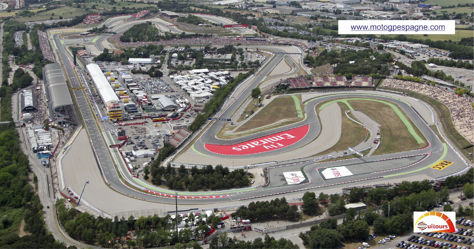 Circuit de Barcelona-Catalunya vue à vol d'oiseau