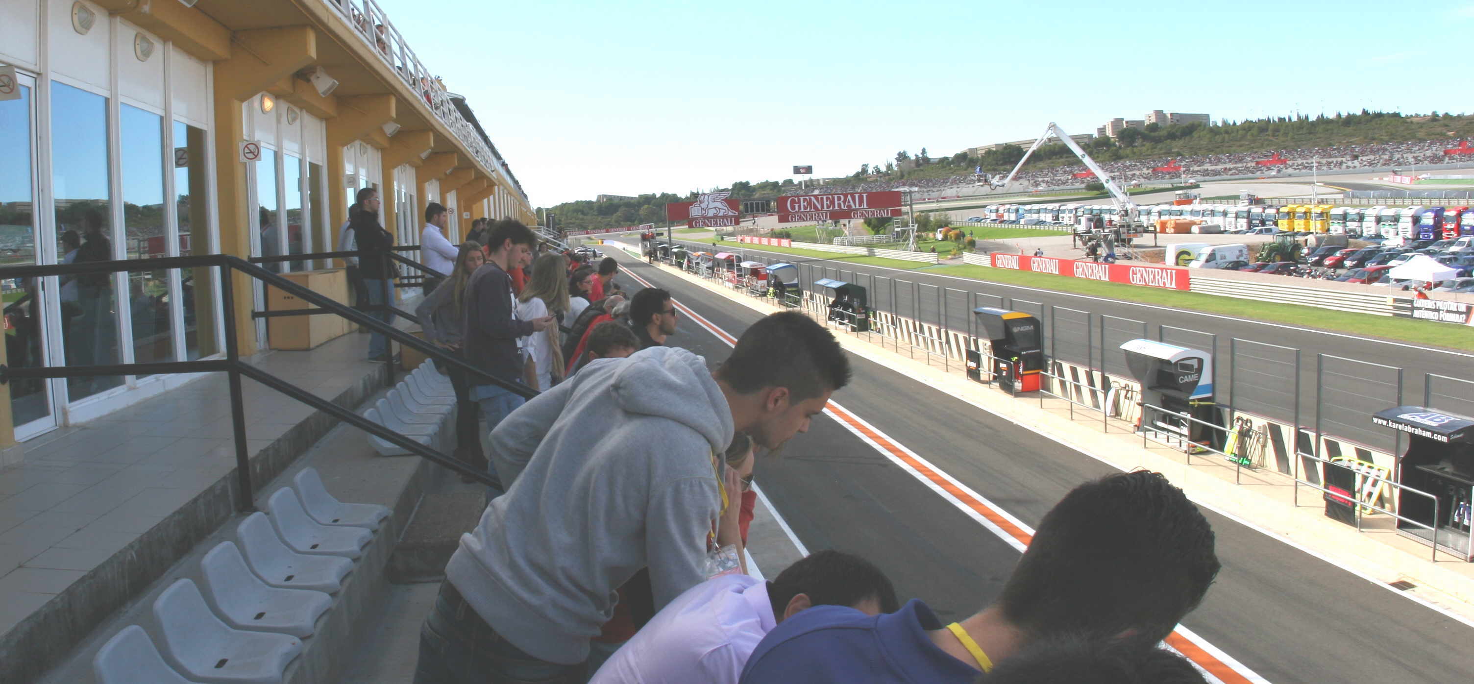 Vue depuis les loges VIP Circuit Ricardo Tormo motogp Valence