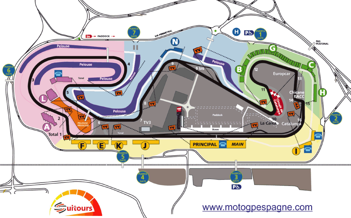 Plan du Circuit de Barcelona-Catalunya